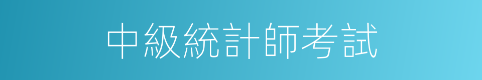 中級統計師考試的同義詞