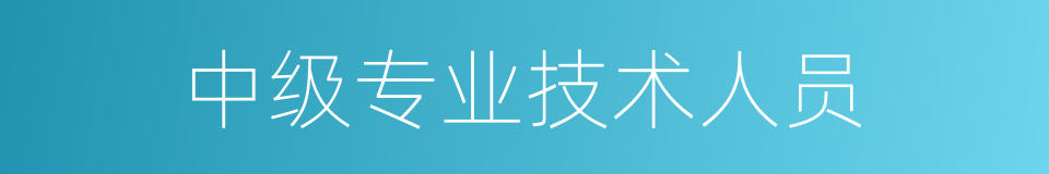 中级专业技术人员的同义词