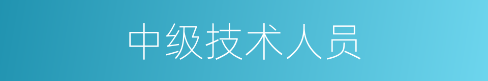 中级技术人员的同义词
