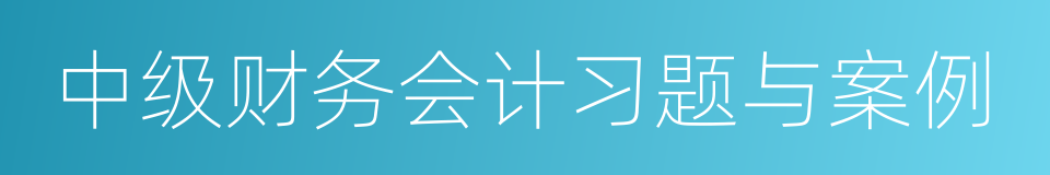 中级财务会计习题与案例的同义词