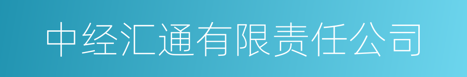 中经汇通有限责任公司的同义词