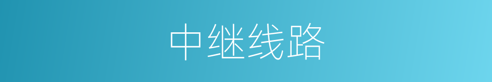 中继线路的同义词