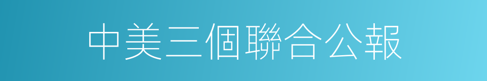 中美三個聯合公報的同義詞