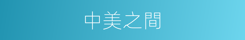 中美之間的同義詞