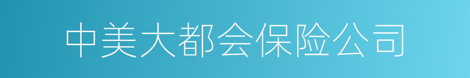 中美大都会保险公司的同义词