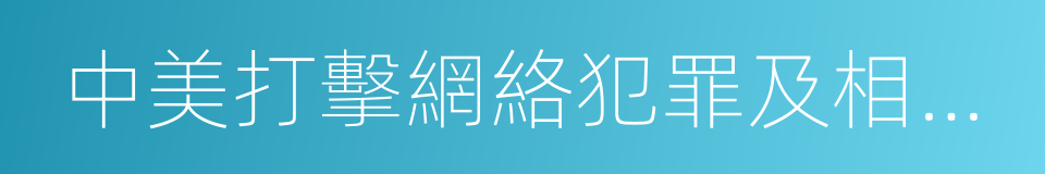 中美打擊網絡犯罪及相關事項高級別聯合對話的同義詞