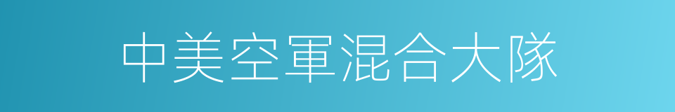 中美空軍混合大隊的同義詞