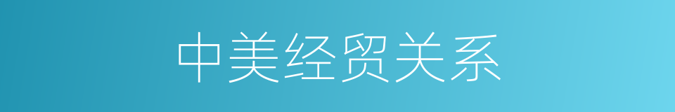 中美经贸关系的同义词