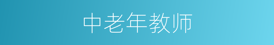 中老年教师的同义词