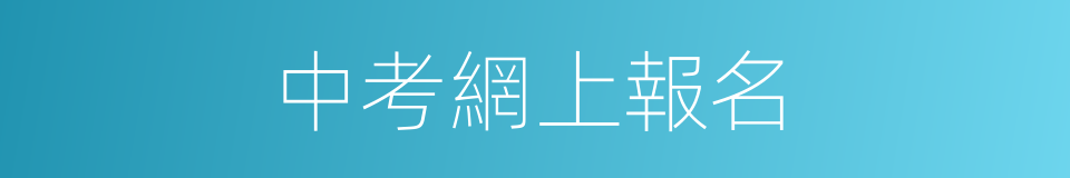 中考網上報名的同義詞