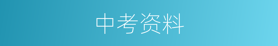 中考资料的同义词