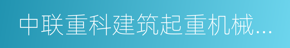 中联重科建筑起重机械分公司的同义词