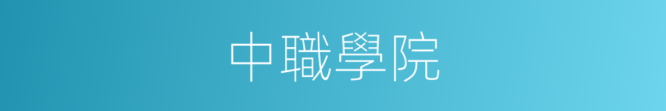 中職學院的同義詞