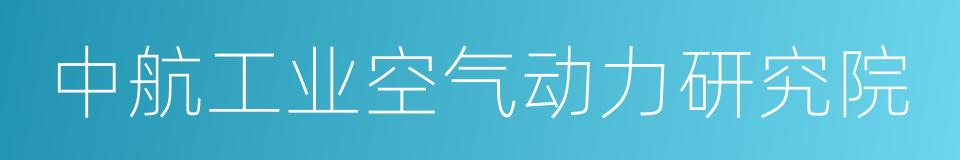 中航工业空气动力研究院的同义词