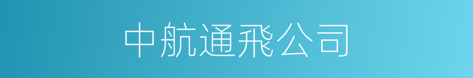 中航通飛公司的同義詞