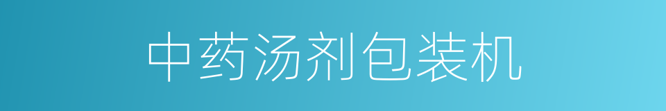 中药汤剂包装机的同义词