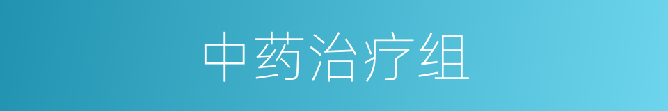 中药治疗组的同义词