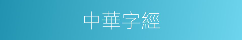 中華字經的同義詞