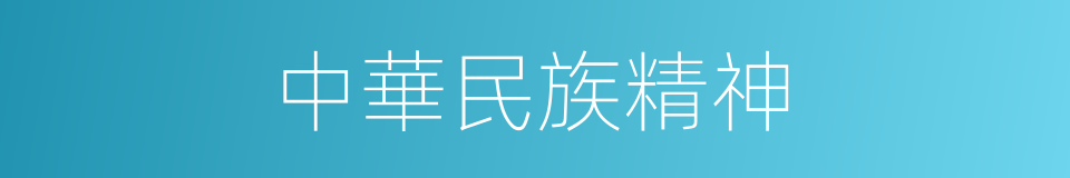 中華民族精神的同義詞