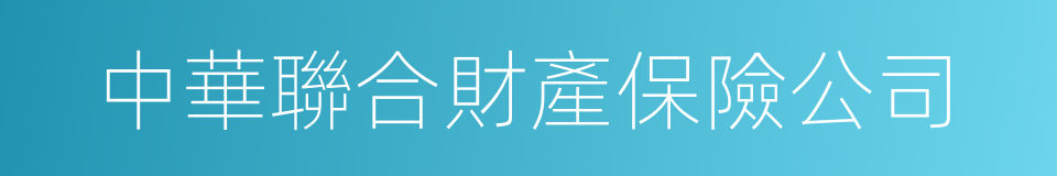 中華聯合財產保險公司的同義詞
