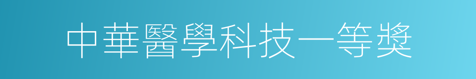 中華醫學科技一等獎的同義詞