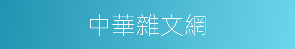 中華雜文網的同義詞