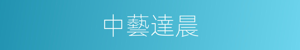 中藝達晨的同義詞