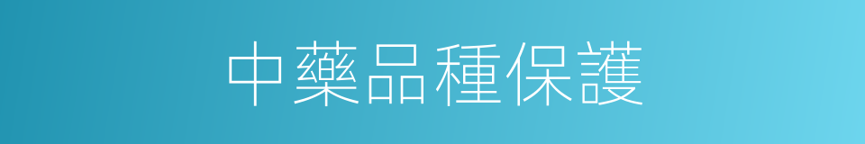 中藥品種保護的同義詞