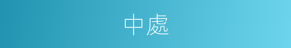 中處的意思