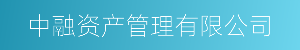 中融资产管理有限公司的同义词