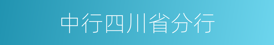 中行四川省分行的同义词