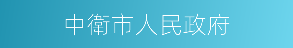 中衛市人民政府的同義詞