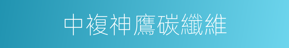 中複神鷹碳纖維的同義詞