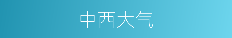 中西大气的同义词