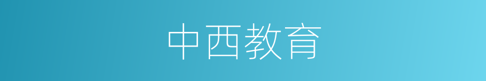 中西教育的同义词