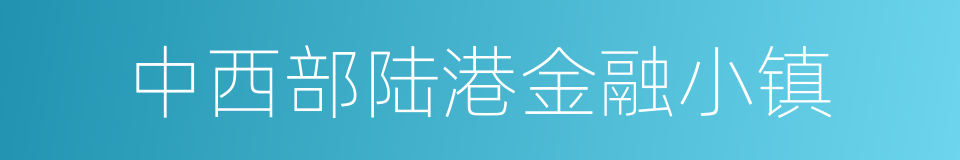 中西部陆港金融小镇的同义词