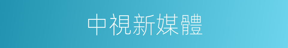 中視新媒體的同義詞