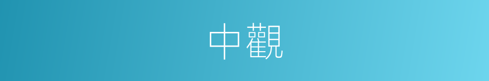 中觀的意思