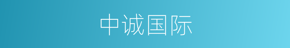 中诚国际的同义词