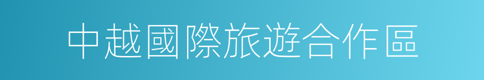 中越國際旅遊合作區的同義詞