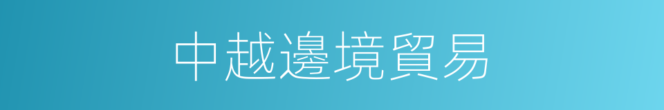 中越邊境貿易的同義詞