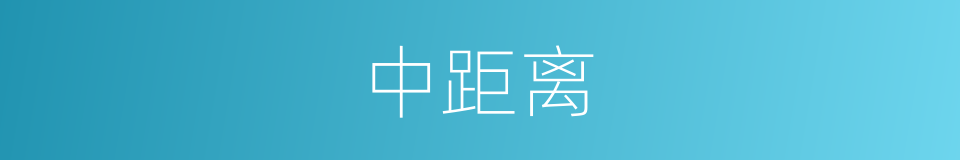 中距离的意思