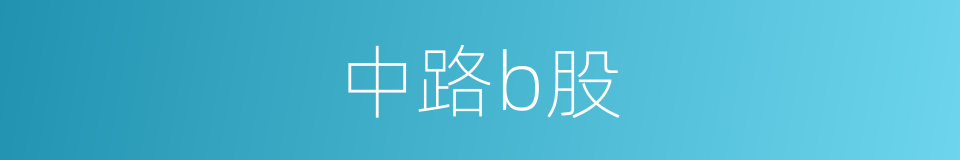 中路b股的同义词