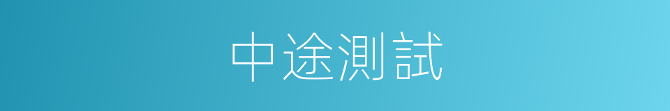 中途測試的同義詞