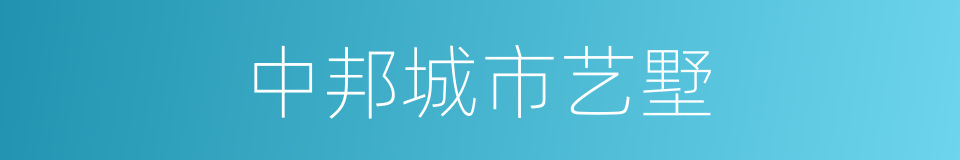 中邦城市艺墅的同义词