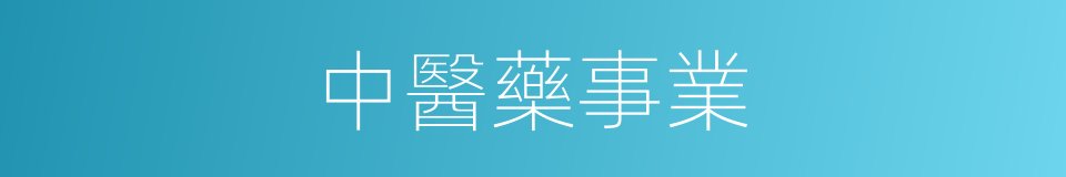 中醫藥事業的同義詞