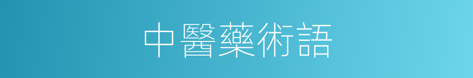 中醫藥術語的同義詞