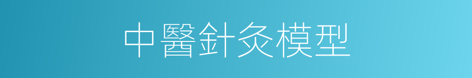 中醫針灸模型的同義詞
