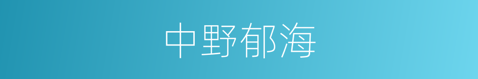 中野郁海的同义词