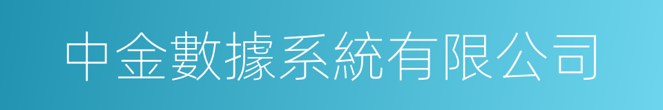 中金數據系統有限公司的同義詞